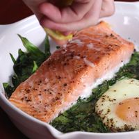 One-Pan Salmon And Egg Bake