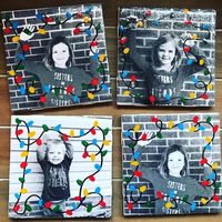 Flashback to my FAVORITE parent gifts ever.... These were super cute and SO EASY! I only needed the 20 cent tiles from Lowe’s, a black and white picture, and a container of Mod Podge. I loved them so much that I made my own kids pose for a photo!!!! *Update - I linked everything you need in my Amazon Favorites... link in profile! BUT... if you have time, get the tiles from Lowe’s. They’re way cheaper....