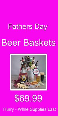 Send Dad A Beer Basket For Fathers Day He Will LOVE IT! #beerbaskets #beergifts #fathersday #fathersdaygifts #giftsforhim #giftsfordad