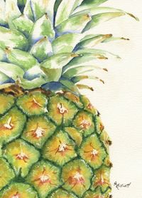 Pineapple painting... I think I might try to paint a pineapple!