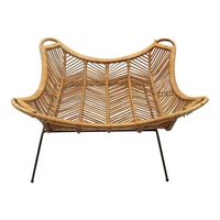 Image of Large Rattan & Iron Coffee Table In Style Of Janine Abraham & Dirk Jan Rol