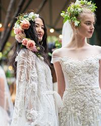 marchesafashion Bridal beauties at the Fall 2020 Marchesa Bridal presentation.