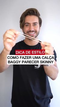 Técnica pra fazer uma calça baggy parecer skinny usando elástico
