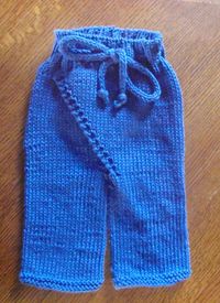 Free Knitting Pattern for Baby Pants with Split Crotch - EC Split Pants for parents who practice EC (elimination communication) with their infants. It’s knit from the bottom up with overlapping flaps that open up easily when it’s time to potty.. Designed by Melanie Hoffman