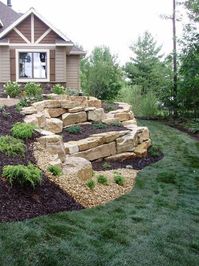 49 Modern Small Stone Landscaping ideas for your front yard # #ideasforyourfrontyard #modernsmallstonlandscaping #Outdoor and Garden