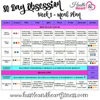 I am super excited to be starting 80 Day Obsession on Monday - it has been months since I sat down with a plan or used my portion fix container (slacker, I kno