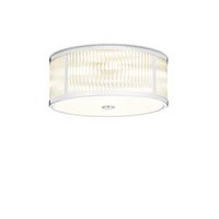 Lights.com | Ceiling | Flush Mount Lighting | Harper 14" LED Round Glass Rod Flush Mount, Aged Brass