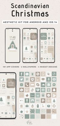 Want a cute new phone aesthetic? In this Christmas themed kit 𝘆𝗼𝘂 𝗴𝗲𝘁 𝟭𝟬𝟭 𝗮𝗽𝗽 𝗰𝗼𝘃𝗲𝗿𝘀, 𝟮 𝘄𝗮𝗹𝗹𝗽𝗮𝗽𝗲𝗿𝘀 𝗮𝗻𝗱 𝟰 𝘄𝗶𝗱𝗴𝗲𝘁 𝗱𝗲𝘀𝗶𝗴𝗻𝘀.! 𝗖𝗮𝗻 𝗯𝗲 𝘂𝘀𝗲𝗱 𝗳𝗼𝗿 𝗮𝗻𝗱𝗿𝗼𝗶𝗱 & 𝗶𝗢𝗦 𝟭𝟰. Click to buy!| ios 14 aesthetic home screen| ios 14 aesthetic home screen christmas| ios 14 home screen ideas | ios 14 app icons christmas | christmas ios 14 | christmas ios 14 homescreen ideas | christmas ios 14 homescreen ideas aesthetic | cute christmas ios 14 homescreen