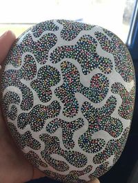 Dot painted rock