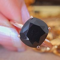 Awesome! Amazing! Our latest arrival. 3 CT Cushion Cut Black Onyx Diamond Ring at $89.00.