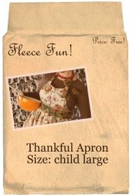 Thankful Apron Pattern Free apron pattern and tutorial by www.fleecefun.com