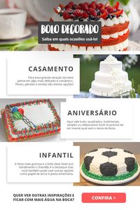 Infográfico - Bolos Decorados #bolos #bolosdecorados #infographic