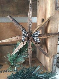 Clothes pin snowflake ornament