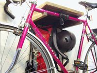Cantilevered Edge Bike Rack in American Walnut with by driftedge