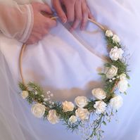 bouquet de la mariée, bouquet mariée moderne, bouquet mariée cercle en bambou