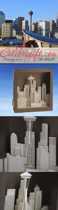 #Greeting card #landmark #birthday card #unique gift #gift card #origami #kirigami #popup card #3d card #Cloibrigift #Canada #Calgary