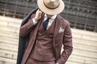 Experimental coloured suit #polkadot #hat #accessories