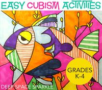 An easy cubism art project to do with your kids. All you need is card stock and some colored markers.