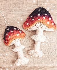 UK Macramé Folk on Instagram: “Magical macramé mushrooms by @whatsknottoloveuk perfect for the coming autumn season! How cute are they!! 🍄 😍🍂 . . . . . #macrame…”
