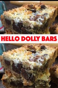 Hello Dolly Bars are one of the best dessert recipes. They are easy to make and are a delicious treat with chocolate chips, coconut, Eagle Brand Sweetened Condensed Milk, pecans, and graham crackers.