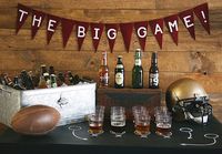 Planning on throwing a Bowl Game party for you and your friends? You can make a felt flag pennant banner in your team colors to add some festiveness and fun! Use this easy DIY by Poppy & Blush as a backdrop for your table.