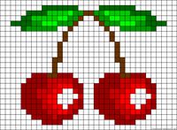 Cherries perler bead pattern