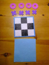 Jeu morpion en perle hama