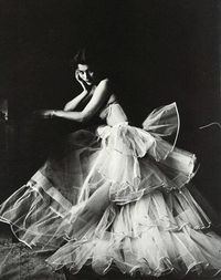 seemeonthetv:   Anne Gunning in crinolines, photo by Milton Greene, Ireland, 1953