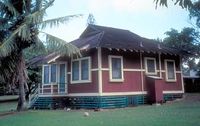 An old Hawaiian plantation style home in Kalaupapa. Modest perfection. I want to move to Hawaii and live in something simple like this.