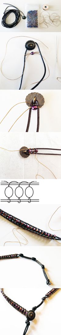 Now this Chan Luu wrap bracelet DIY starts the beads right at the button.