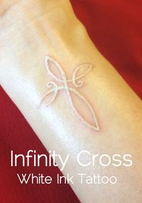 Beautifully Done! White Ink Tattoo Of An Infinity Cross Actually Thinking About Getting A Small White Tattoo Pretty Is An Understatement. | Tattoos Picture White Ink Tattoos - Click for More...