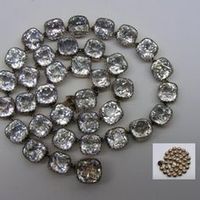 Large white paste riviere necklace & earrings | DB Gems