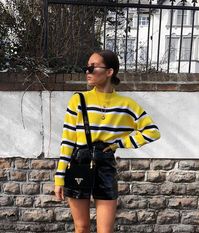 Alicia Roddy on Instagram: “Spring ready in the brightest knit possible (from @lasulaboutique) give me the sun 🌞 will link outfit on my story.”