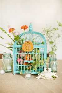 bird cage table setting