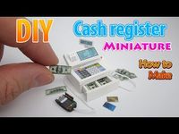 DIY Realistic Miniature Сash register | DollHouse | No Polymer Clay! - YouTube