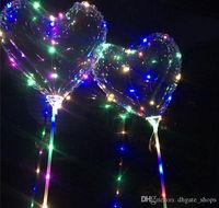 Online Cheap Love Led Balloon Lighting Transparent Bobo Ball Love Heart Shaped Line String Balloons With Stick Wedding Birthday Party Decoration Hot By Dhgate_shops | Dhgate.Com