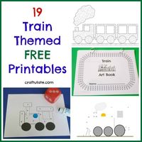 19 Train Themed Free Printables from Craftulate
