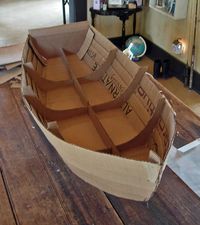 Cardboard ship building...so clever!