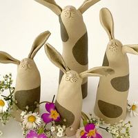 Keramikatelier im Rank (@keramikatelier) posted on Instagram: “These bunnies are so cute! I had to make several of them right away. Happy Easter to you. . . . . #esster #easternests #easterbunny…” • Apr 2, 2021 at 10:02am UTC