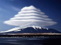 bluepueblo: Lenticular Clouds, Mount Fuji, Japan photo via permsiri