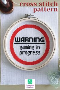 This and many more cross stitch designs for a crafty gamer! Instant download PDF files in QuaternionCreations store.