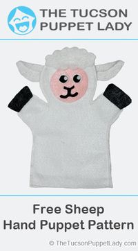 Free pdf pattern to make a sheep or lamp felt hand puppet. For a sewing pattern to make a sheep puppet with a moving mouth visit our online store. Check out all of our other animal hand puppet sewing patterns. We also have person/people sewing patterns too!