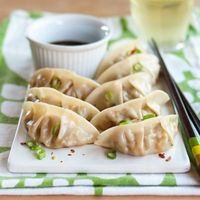 Shiitake Mushroom & Tofu Potstickers + use vegan egg
