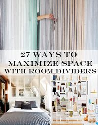 27 Ways To Maximize Space With Room Dividers Just think of all the things you can do with your new “wall.” You can paint a mural on it, push a desk up against it, or even project a movie onto it.