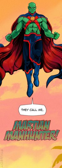 Martian Manhunter hovering in the air #TrUzEDIT