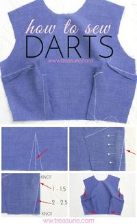 Sewing Darts - How to Sew Darts: SIMPLE tutorial | TREASURIE