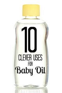 Whether I had a baby or not, most of my life, I've had baby oil on hand just so I can do these 10 Clever Uses for Baby Oil.