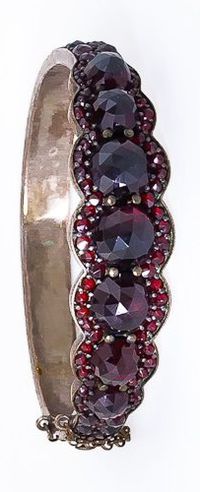 Spectacular Bohemian Garnet Bangle Bracelet - 40-1-1212 - Lang Antiques