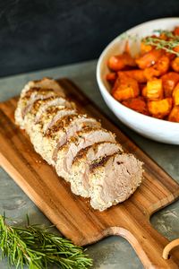 Garlic Rosemary Crusted Pork Tenderloin - Little Bits of...