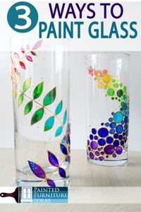 Painted Furniture Ideas | 3 Ways to Hand-Paint Glass - Painted Furniture Ideas